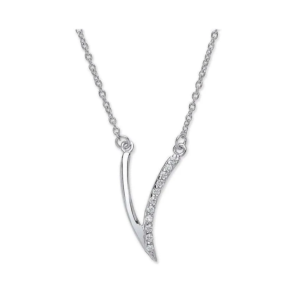 Purity Sterling Silver Cubic Zirconia Necklace PUR3852N