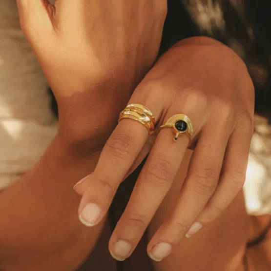 Rachel Entwistle Athena Chunky Ring Gold