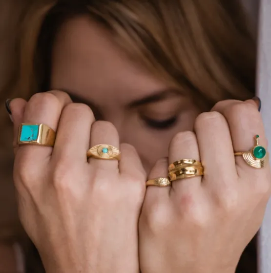 Rachel Entwistle Athena Chunky Ring Gold