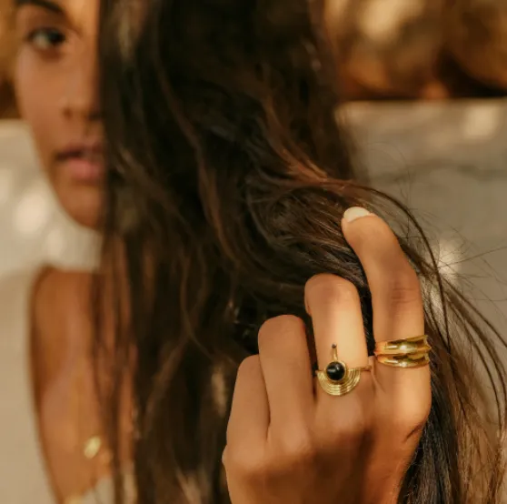 Rachel Entwistle Athena Chunky Ring Gold