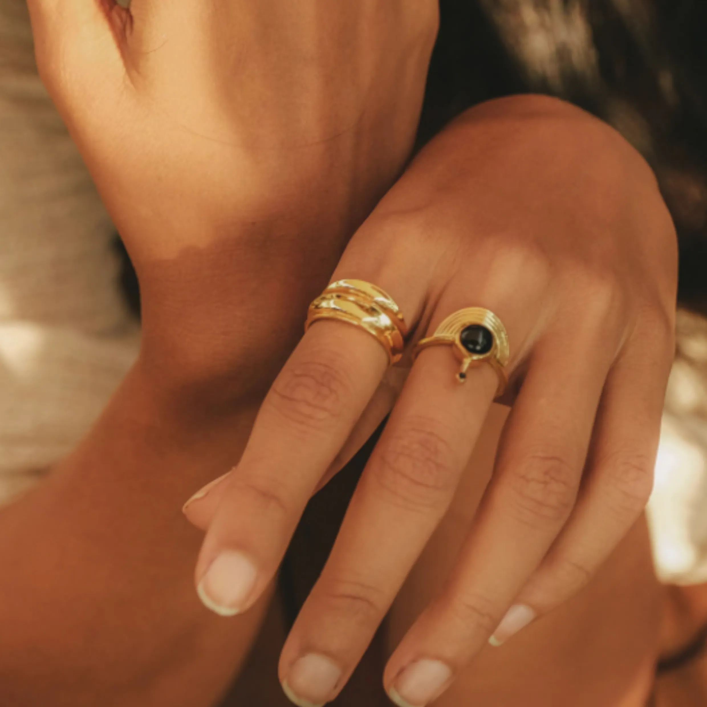 Rachel Entwistle Athena Chunky Ring Gold