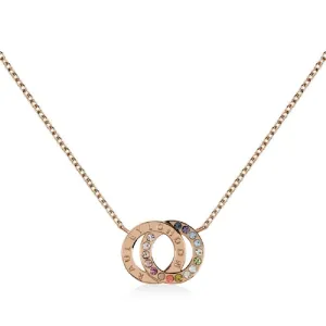 Radley Rose Gold Plated Double Circle Ladies Necklace RYJ2138