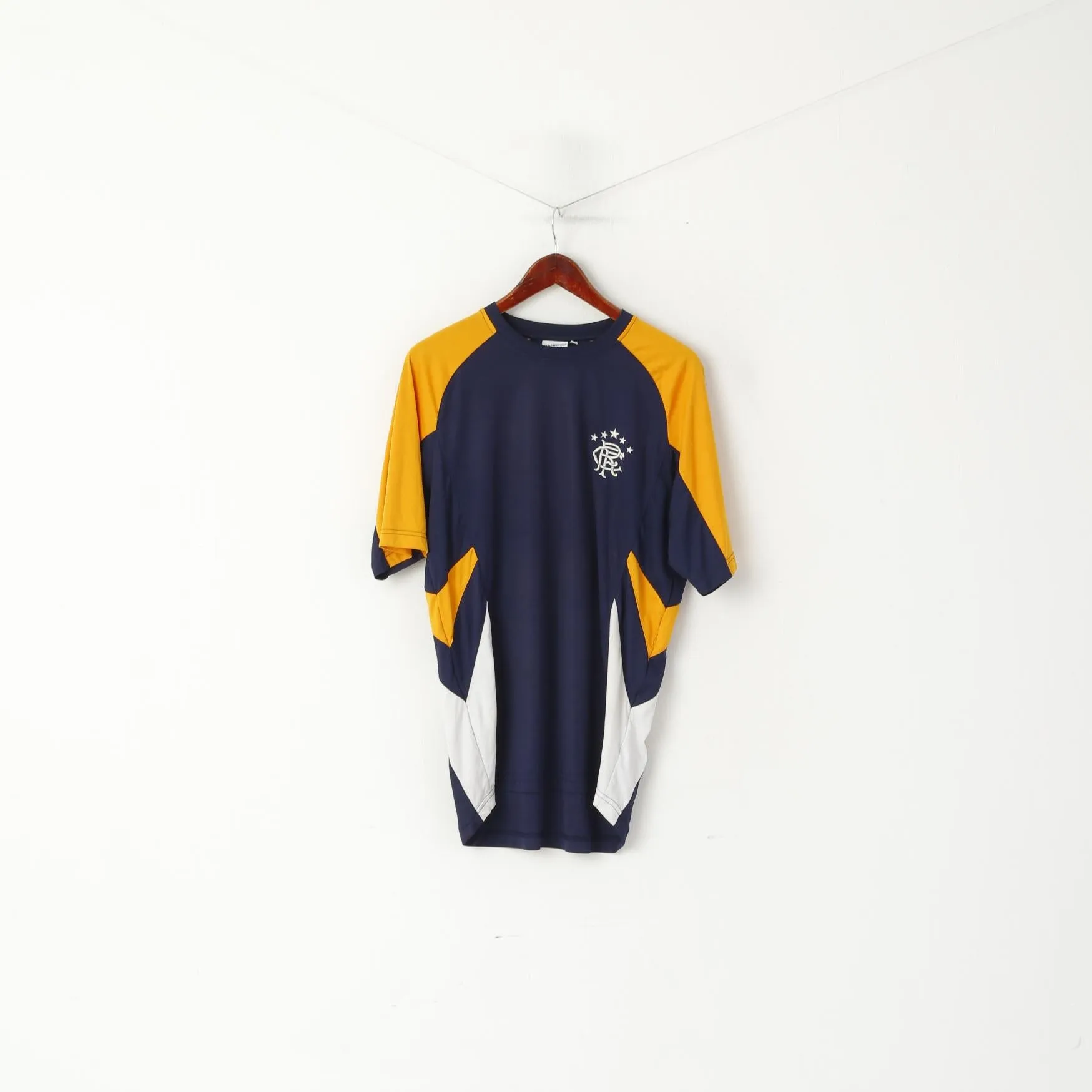 Rangers Official Product Men XL Shirt Navy Football Club Jersey Activewear Top