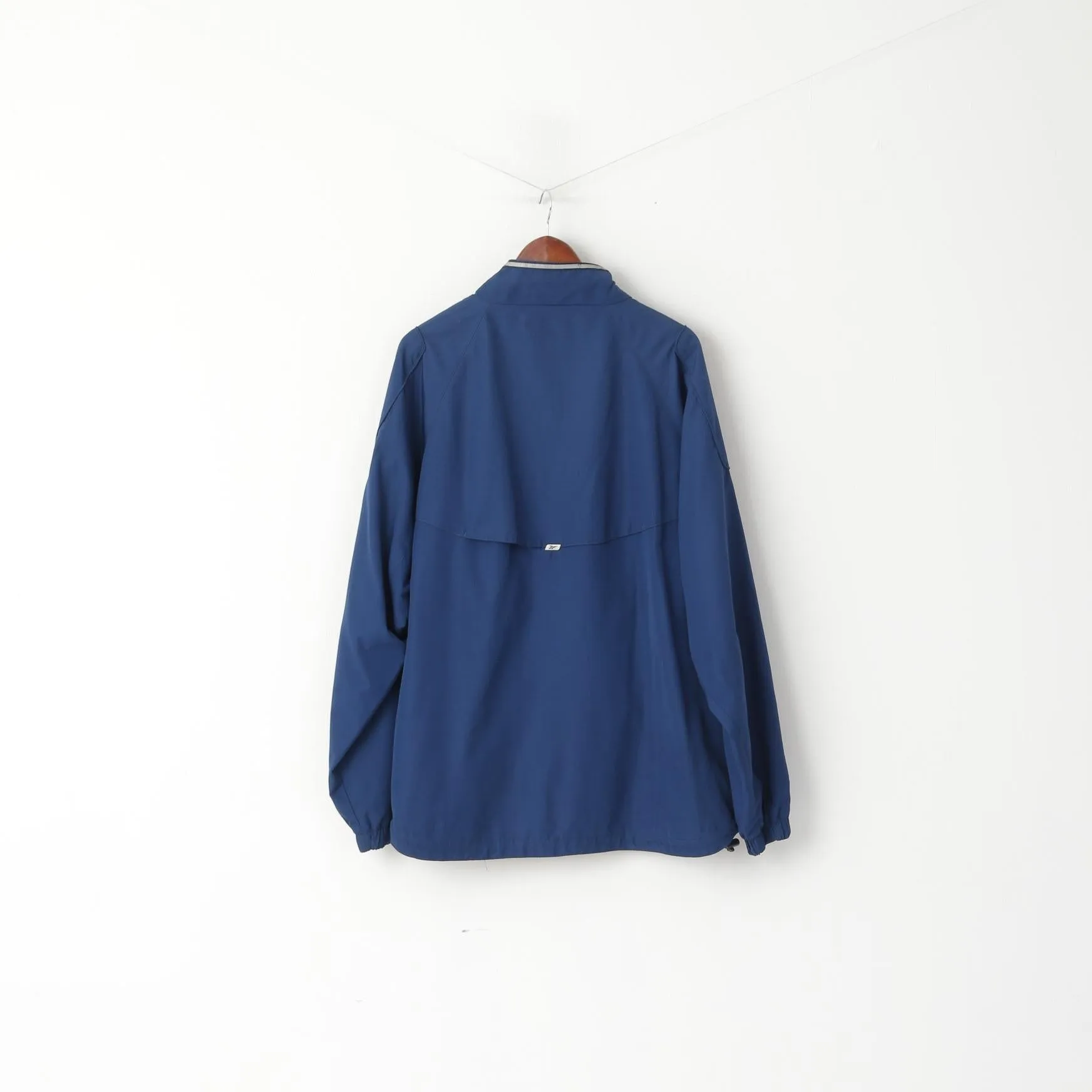 Reebok Traning Men XL Jacket Navy Vintage Full Zipper Activewear Sport Top
