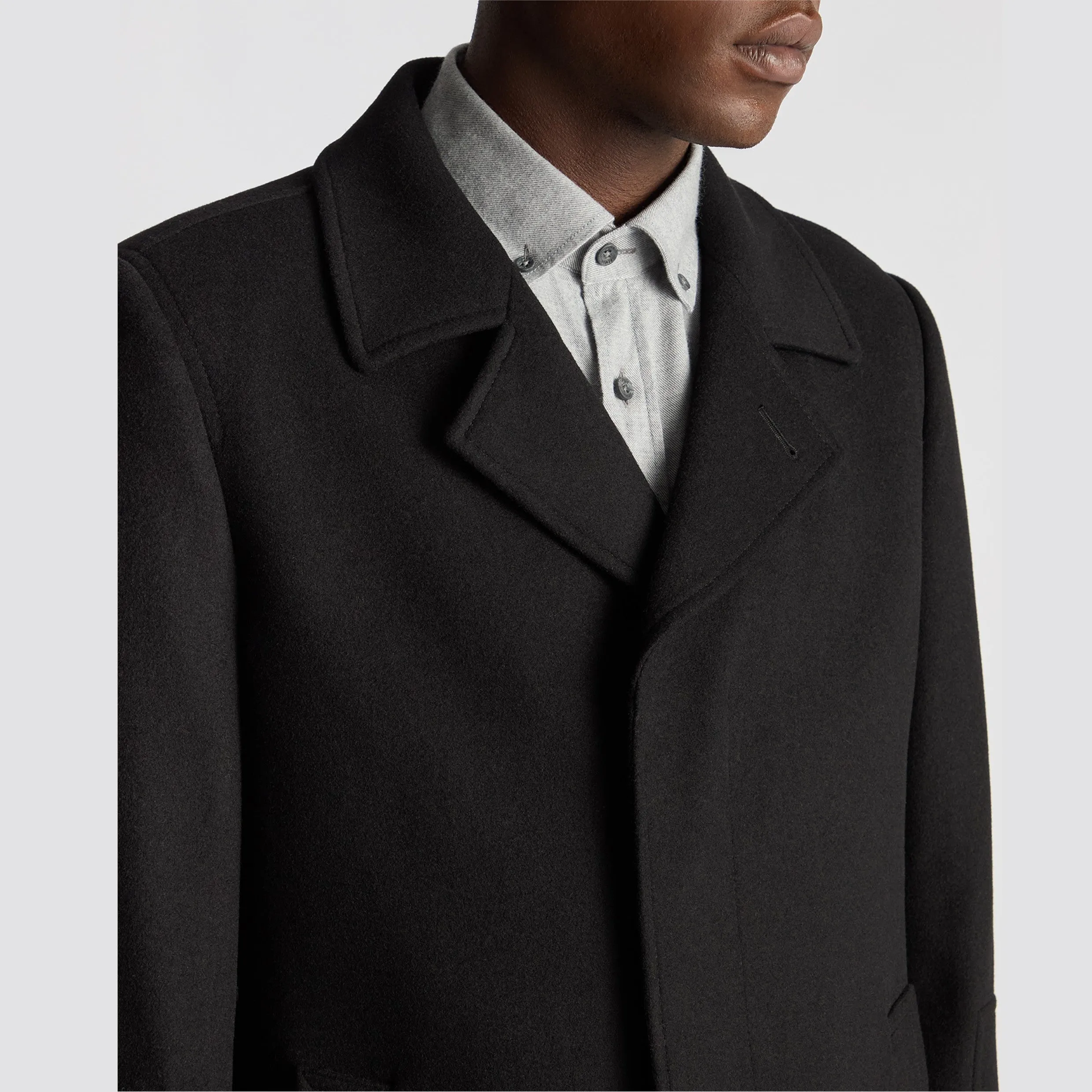 Remus Lochlan 3/4 Length Overcoat Black 90700