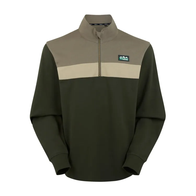 Ridgeline Backslider Rugby Top - Olive Multi