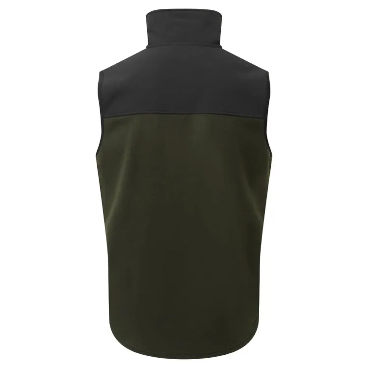 Ridgeline Hybrid Fleece Vest - Black/Olive