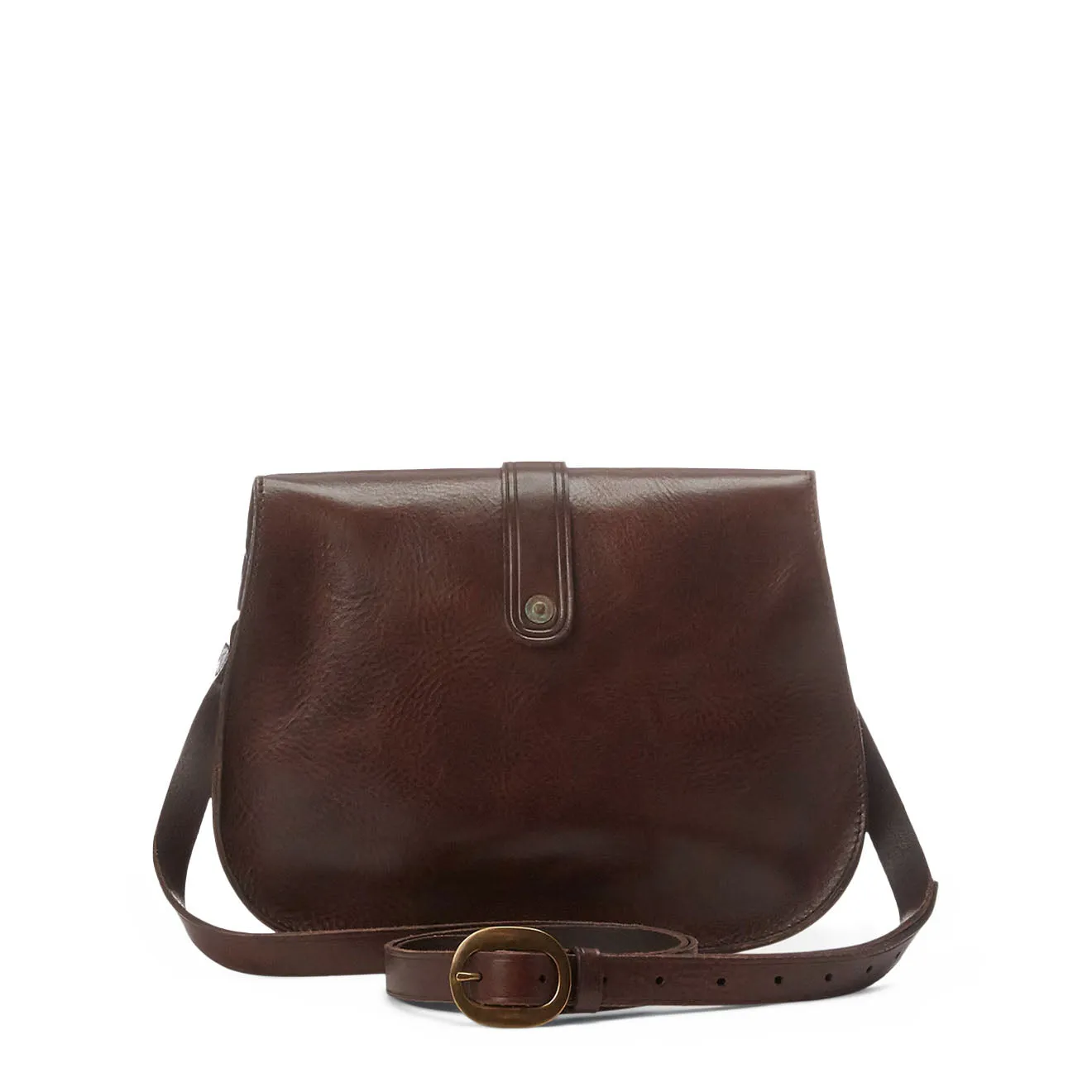RRL By Ralph Lauren Leather Crossbody Bag Dark Brown