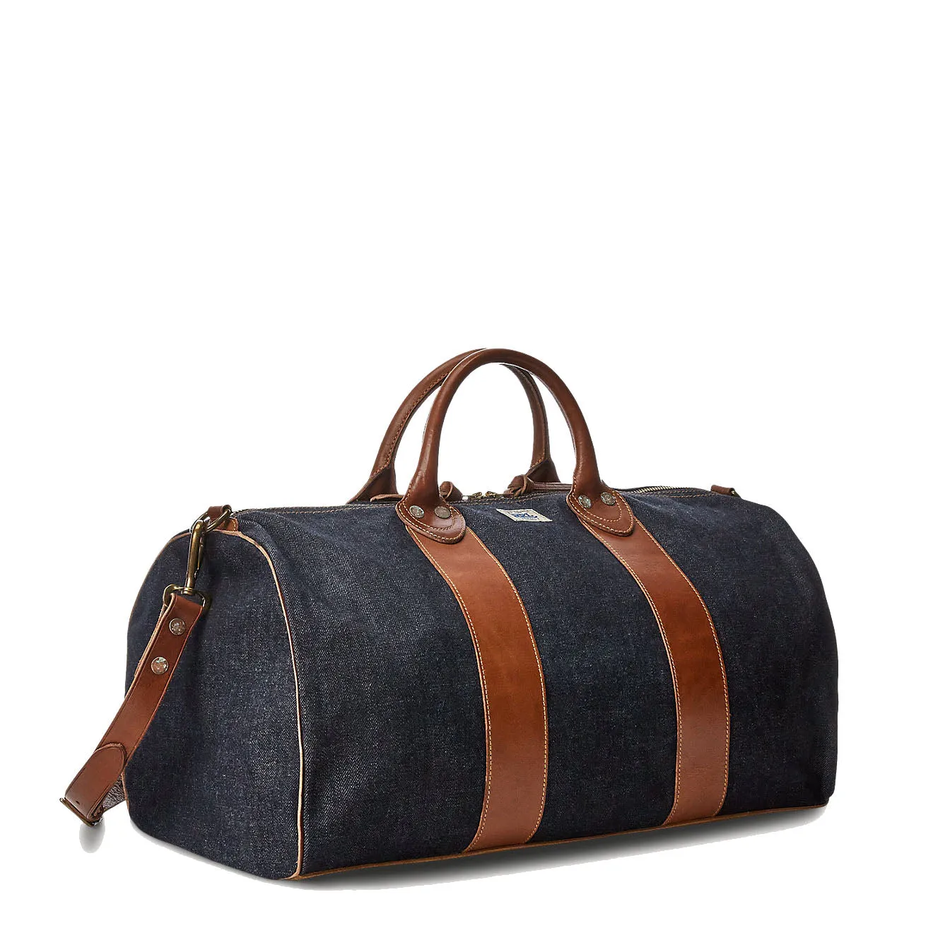 RRL by Ralph Lauren Leather-Trim Denim Duffel Indigo