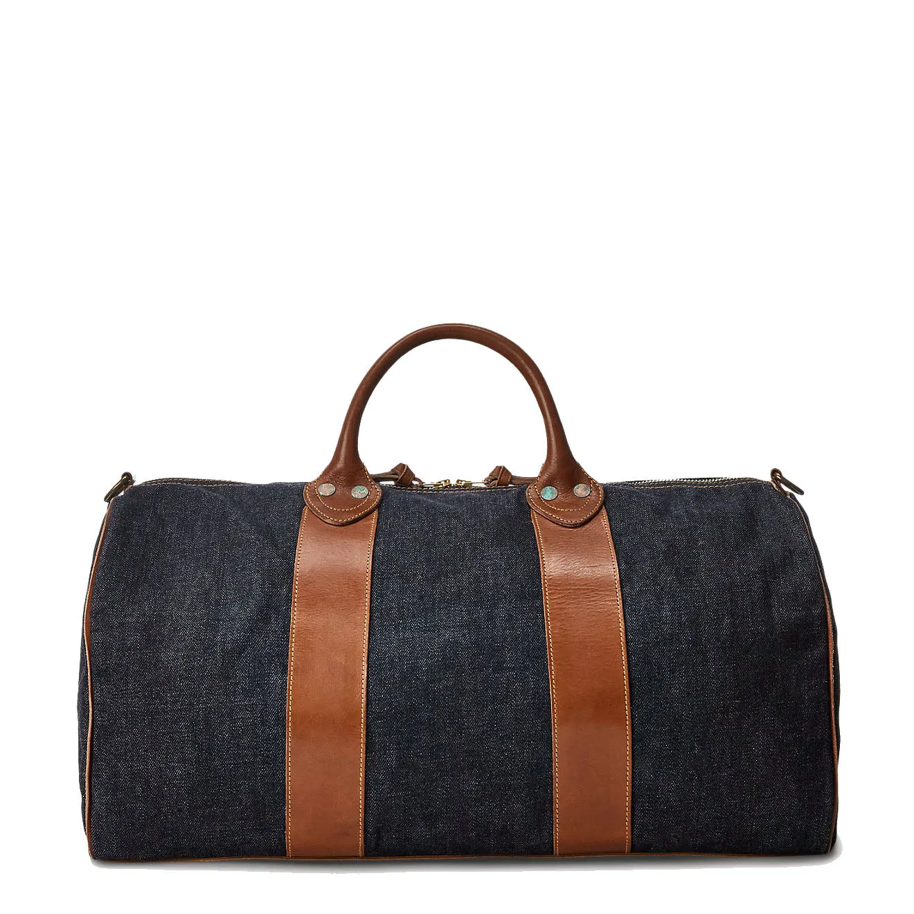 RRL by Ralph Lauren Leather-Trim Denim Duffel Indigo