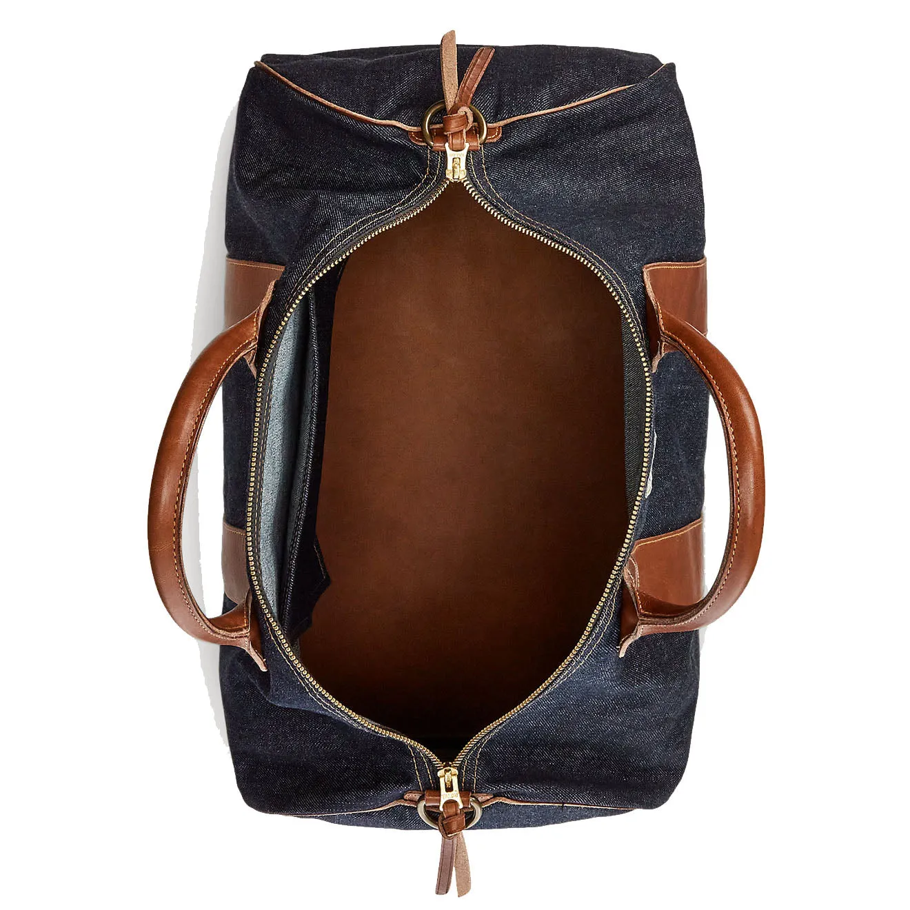 RRL by Ralph Lauren Leather-Trim Denim Duffel Indigo