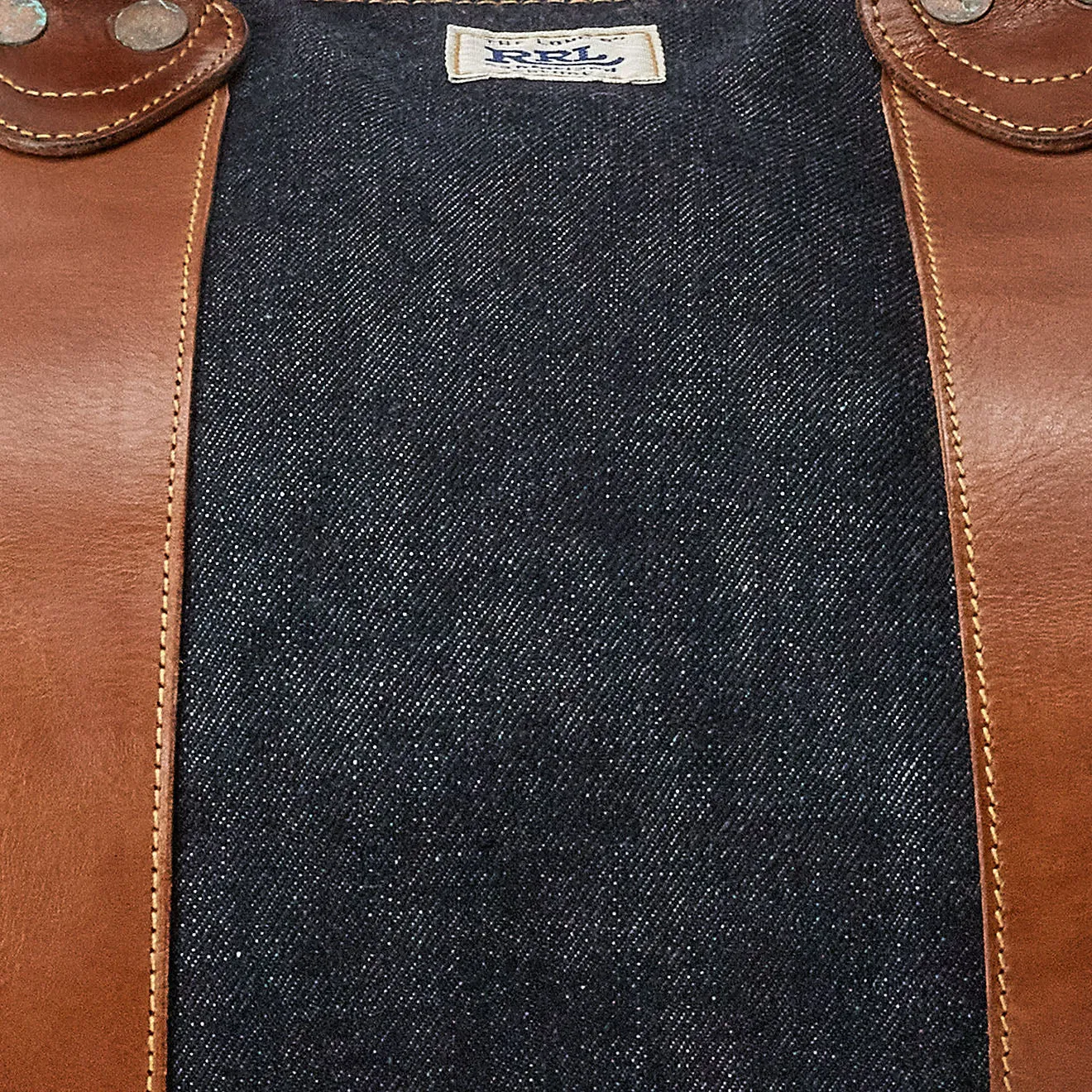 RRL by Ralph Lauren Leather-Trim Denim Duffel Indigo