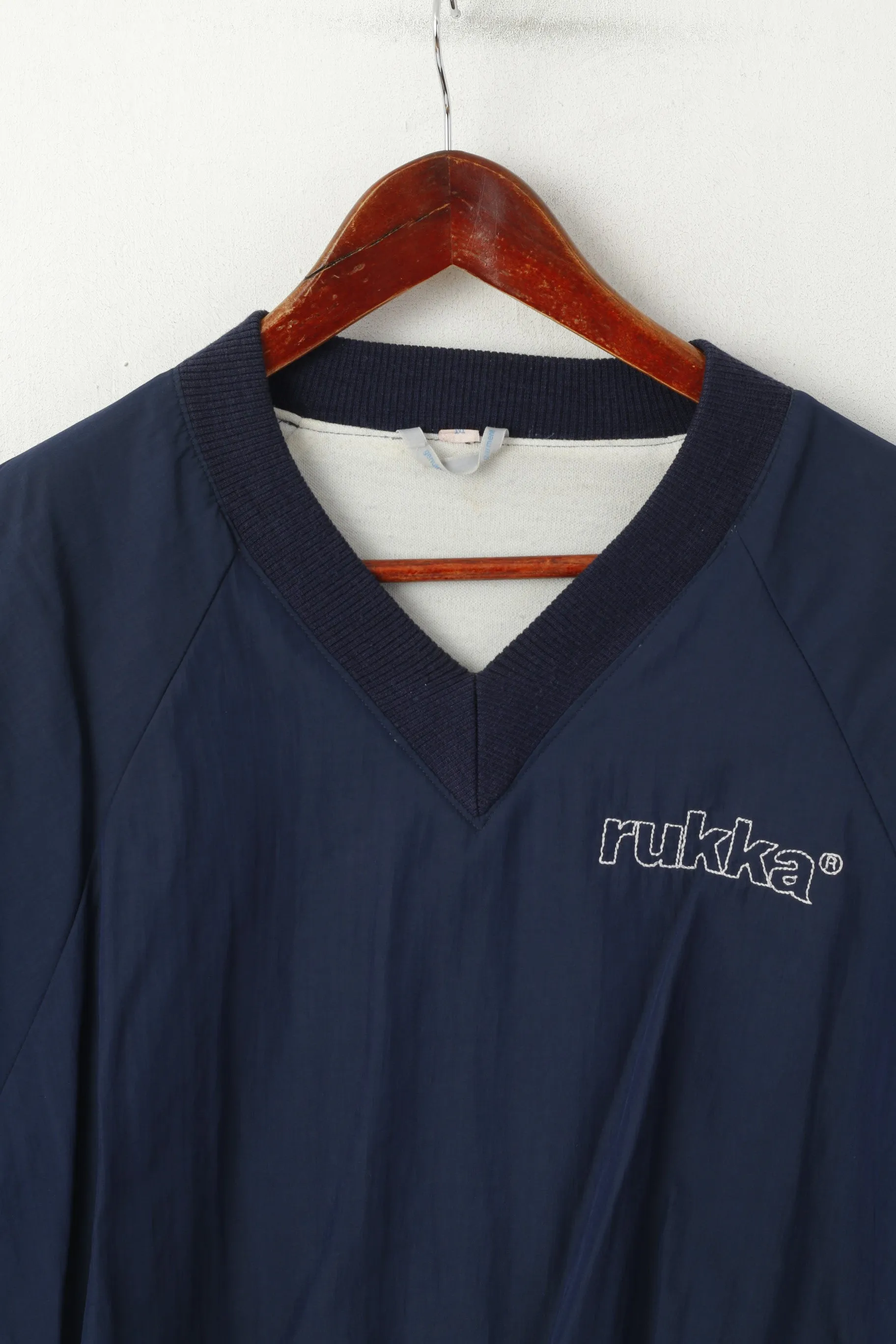 Rukka Men M Pullover Jacket Navy Vintage V Neck Finland Sportswear Outdoor Top