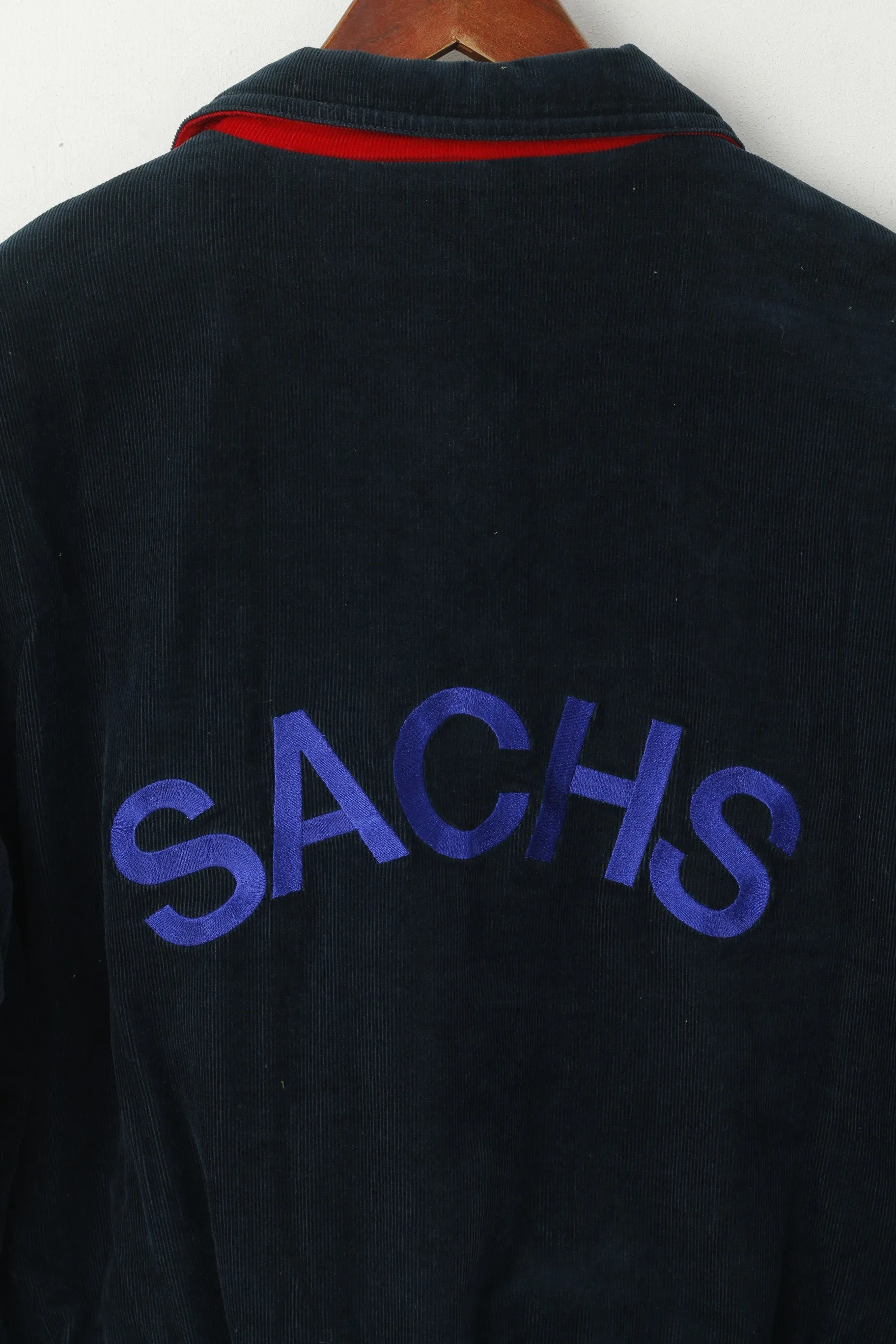 Sachs Men XS Jacket Navy Cotton Bomber Automotive 2000 Future Engine Padded Top