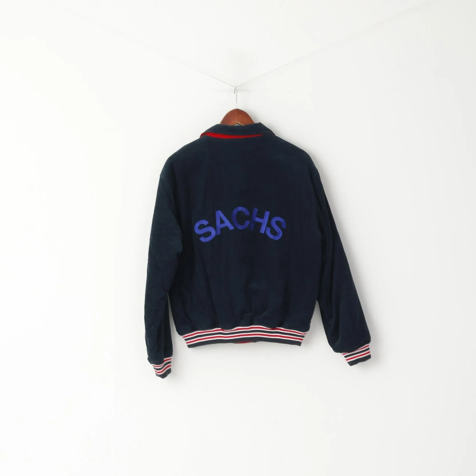Sachs Men XS Jacket Navy Cotton Bomber Automotive 2000 Future Engine Padded Top