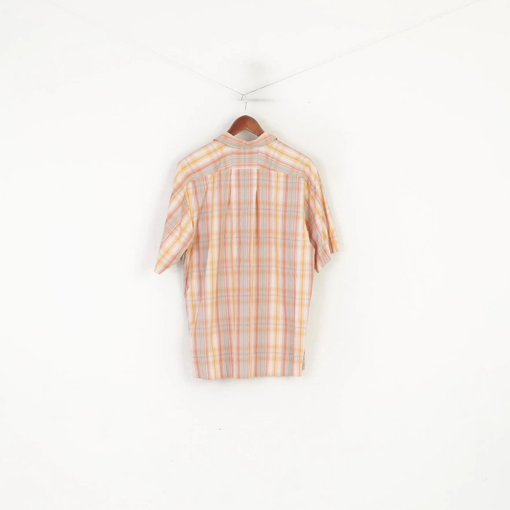 Salomon Men XL Casual Shirt Orange Outdoor Short Sleeve Pocket Mountain Top