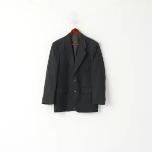 Saxon Hawk Men 38 S Blazer Charcoal Wool England Single Breasted Jacket