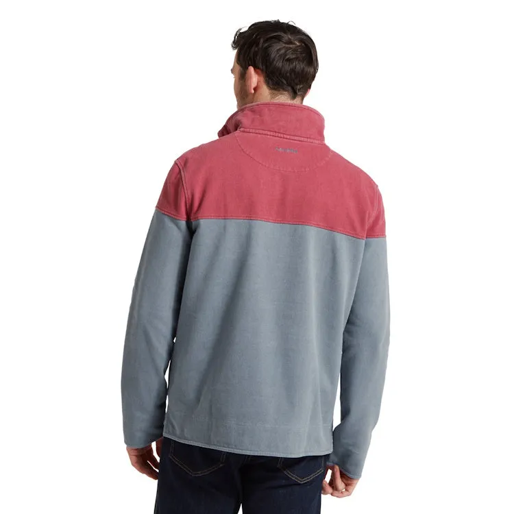 Schoffel Helford Heritage Sweatshirt - Slate Red/Dark Pigeon Blue