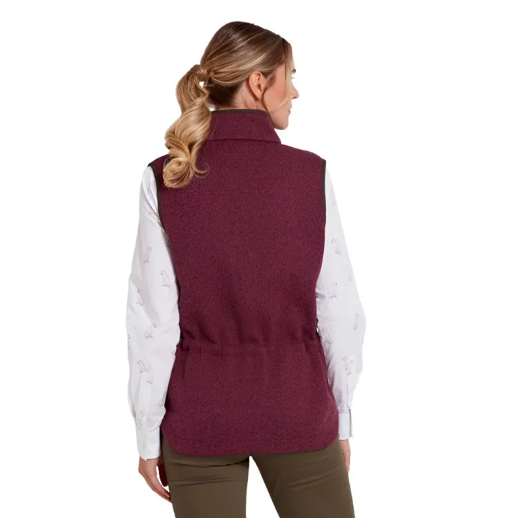 Schoffel Ladies Ashton Fleece Gilet - Mulberry