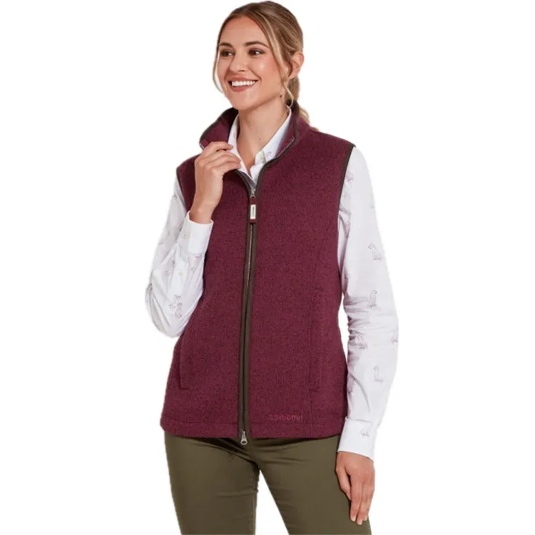 Schoffel Ladies Ashton Fleece Gilet - Mulberry