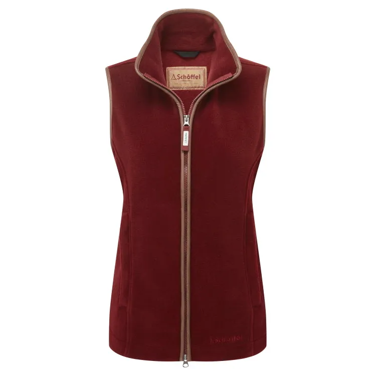 Schoffel Ladies Lyndon Fleece Gilet - Claret