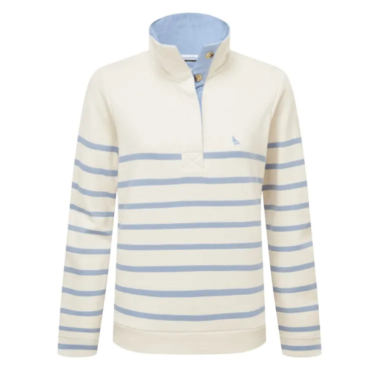 Schoffel Ladies Sandown Sweatshirt - Pale Stone Stripe