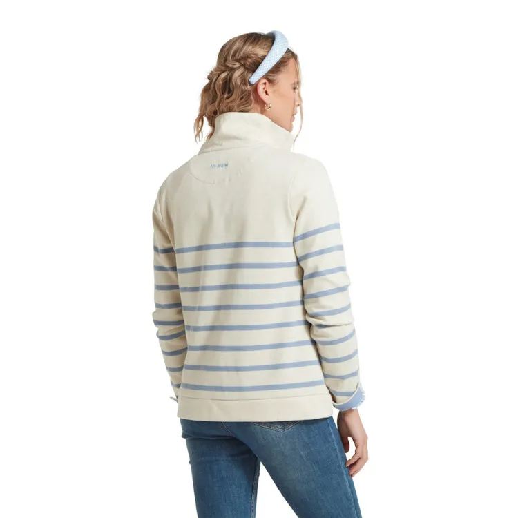 Schoffel Ladies Sandown Sweatshirt - Pale Stone Stripe