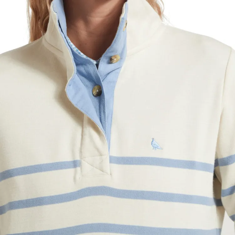 Schoffel Ladies Sandown Sweatshirt - Pale Stone Stripe