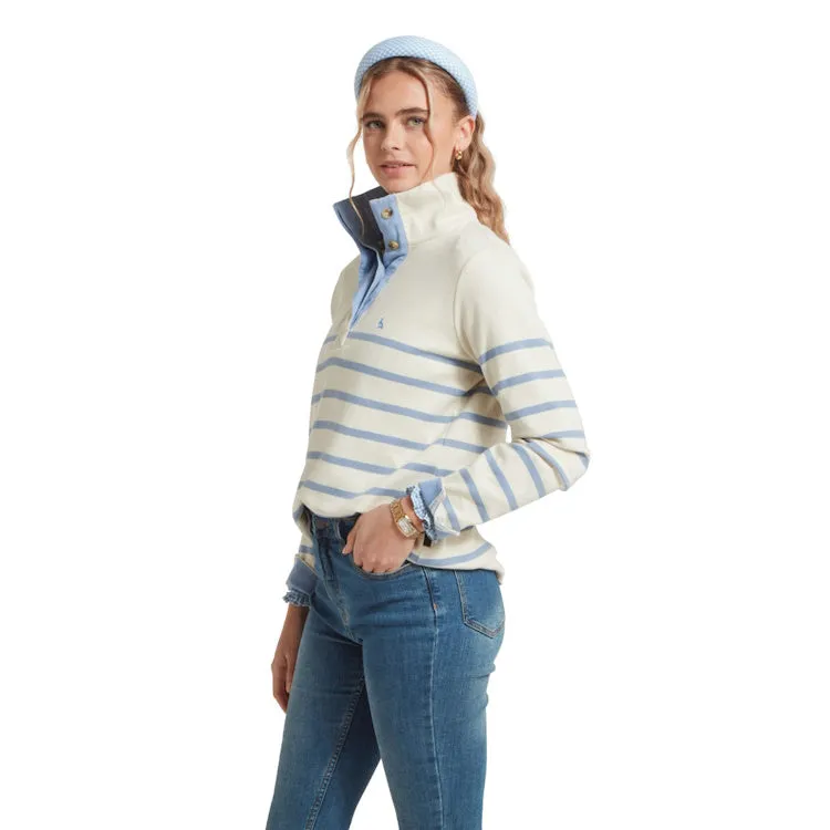 Schoffel Ladies Sandown Sweatshirt - Pale Stone Stripe