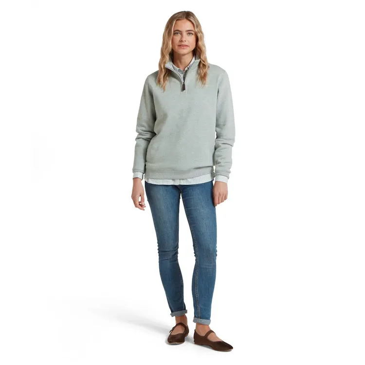Schoffel Ladies Sennen Cove 1/4 Zip Sweatshirt - Aqua Grey