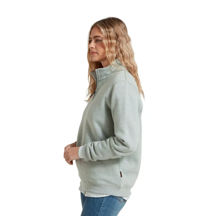 Schoffel Ladies Sennen Cove 1/4 Zip Sweatshirt - Aqua Grey