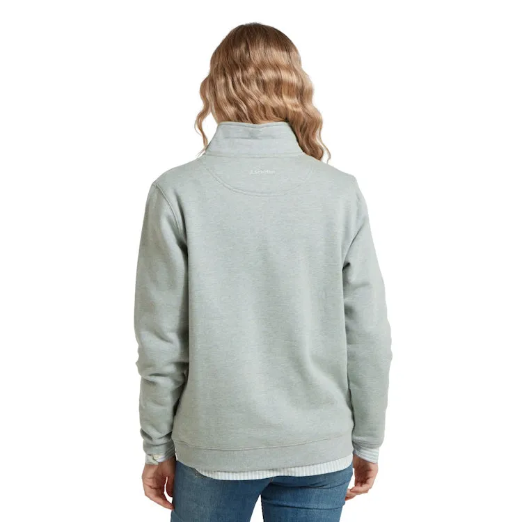 Schoffel Ladies Sennen Cove 1/4 Zip Sweatshirt - Aqua Grey