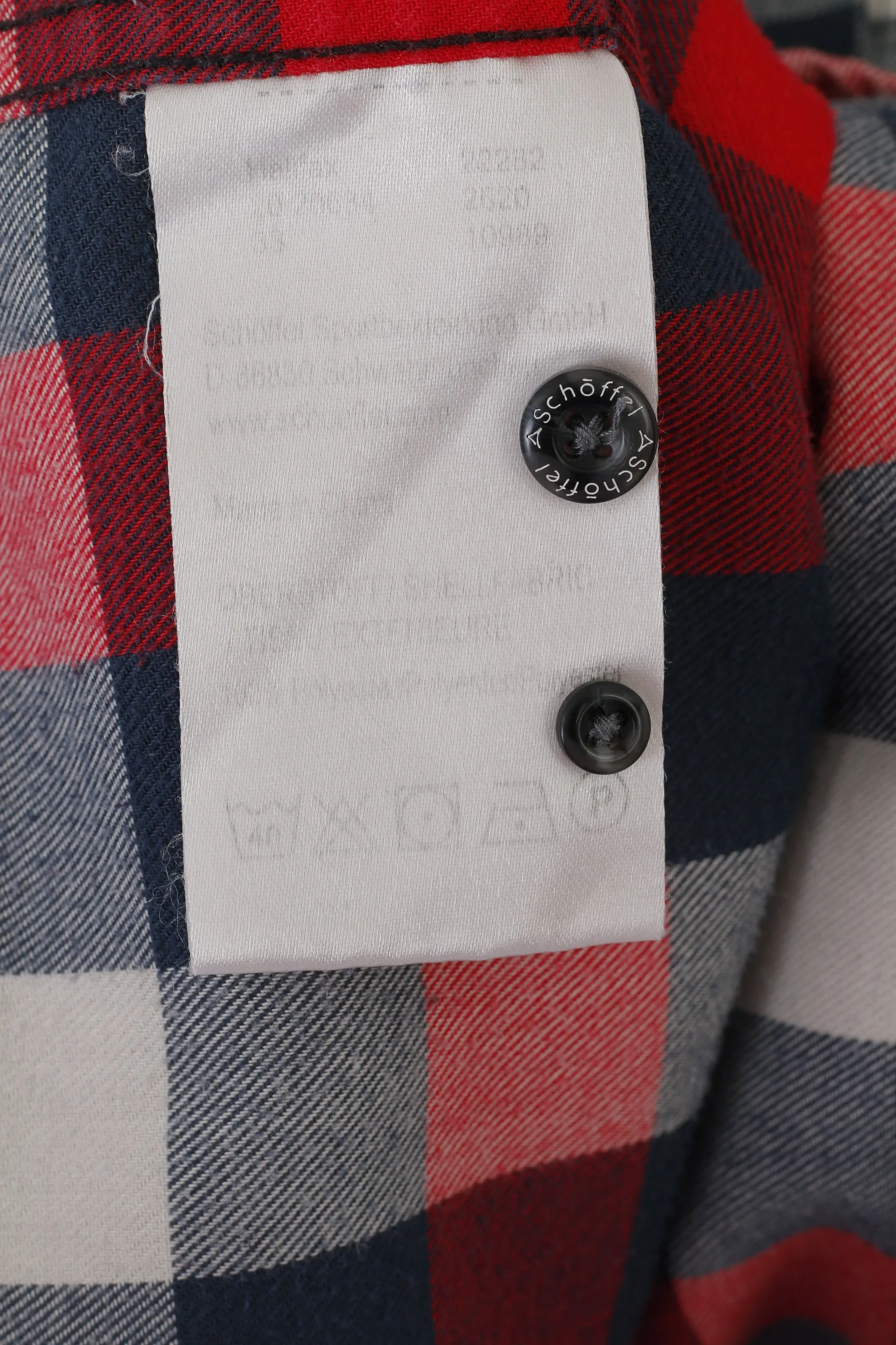 Schoffel Men M Casual Shirt Red Checkered Outdoor Vintage Long Sleeve Top