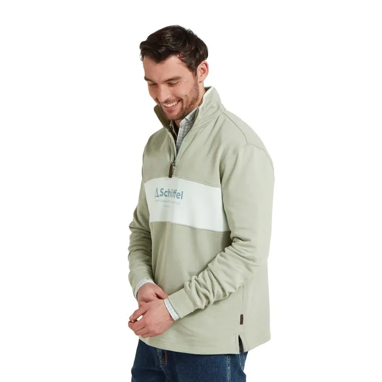 Schoffel Trencom 1/4 Zip Sweatshirt - Aqua Grey/Blue Water