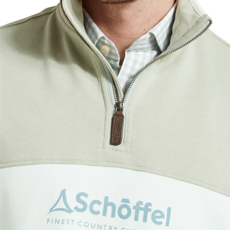 Schoffel Trencom 1/4 Zip Sweatshirt - Aqua Grey/Blue Water