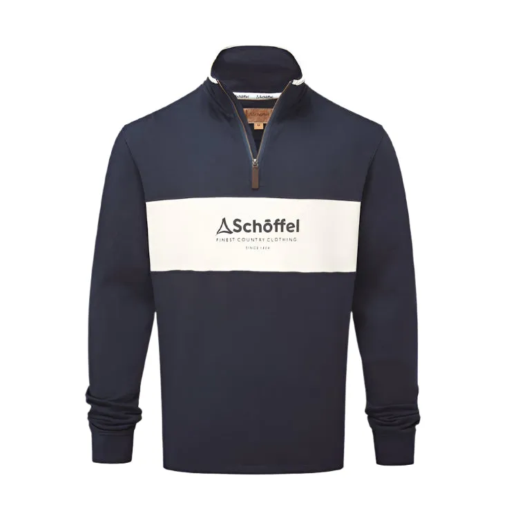 Schoffel Trencom 1/4 Zip Sweatshirt - Navy/Stone