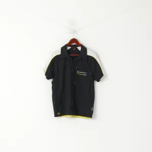 Scott Men M Casual Shirt Black Cotton Factory Team Cycling Bike ITD Top