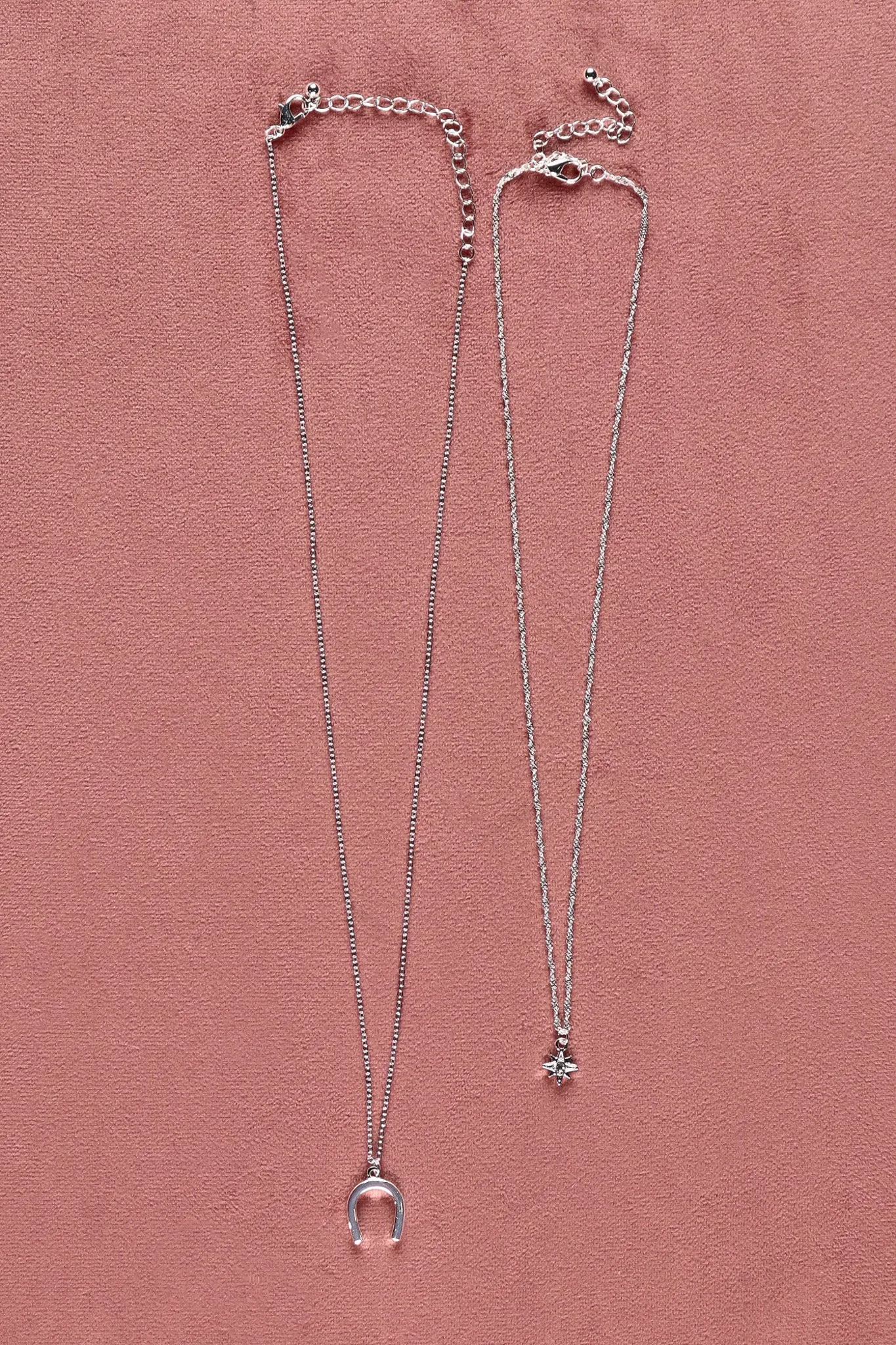 Shine On Label Lucky Necklace Set Silver