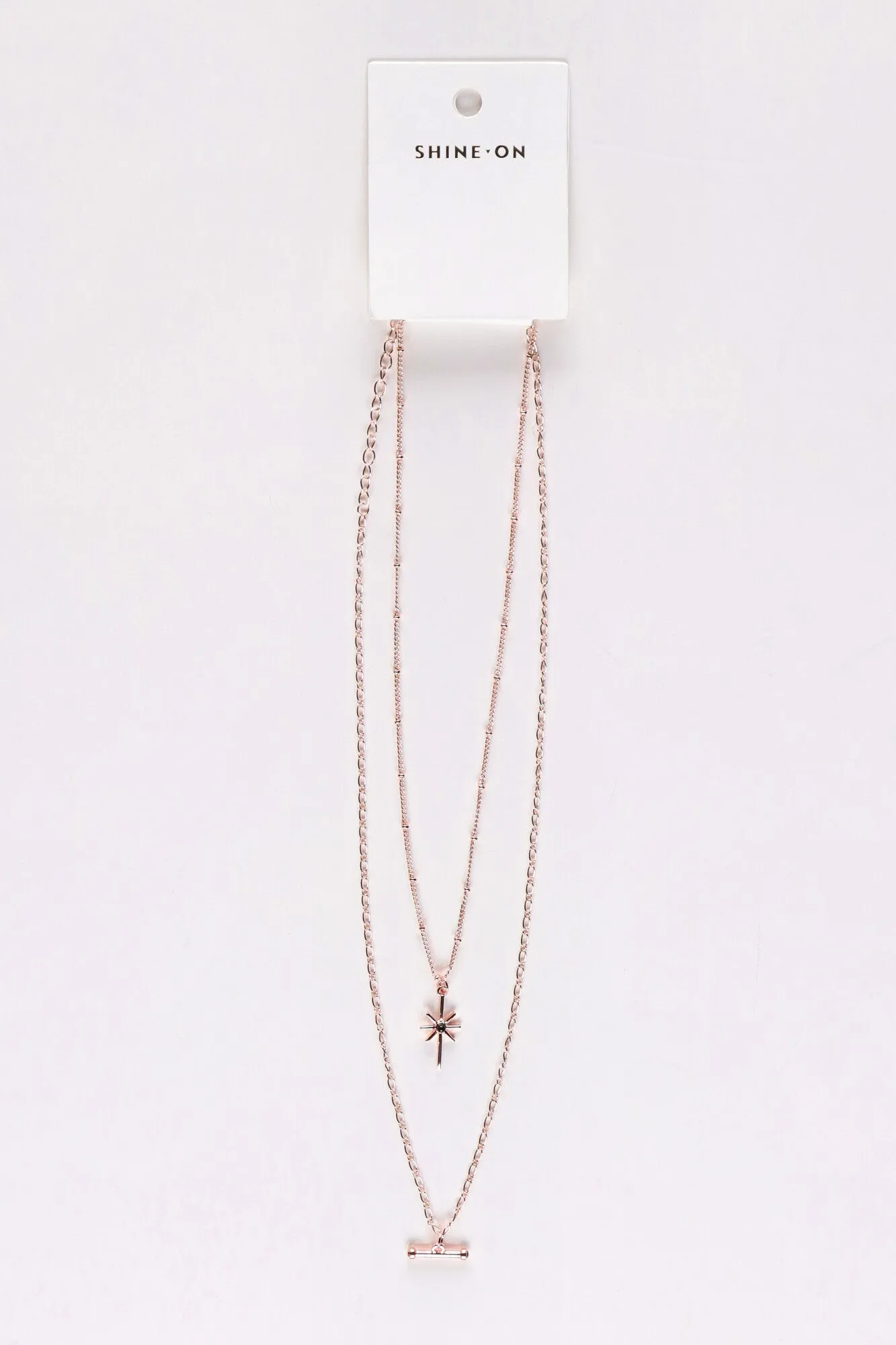 Shine On Label Northern Star Necklace Set Rose Gold