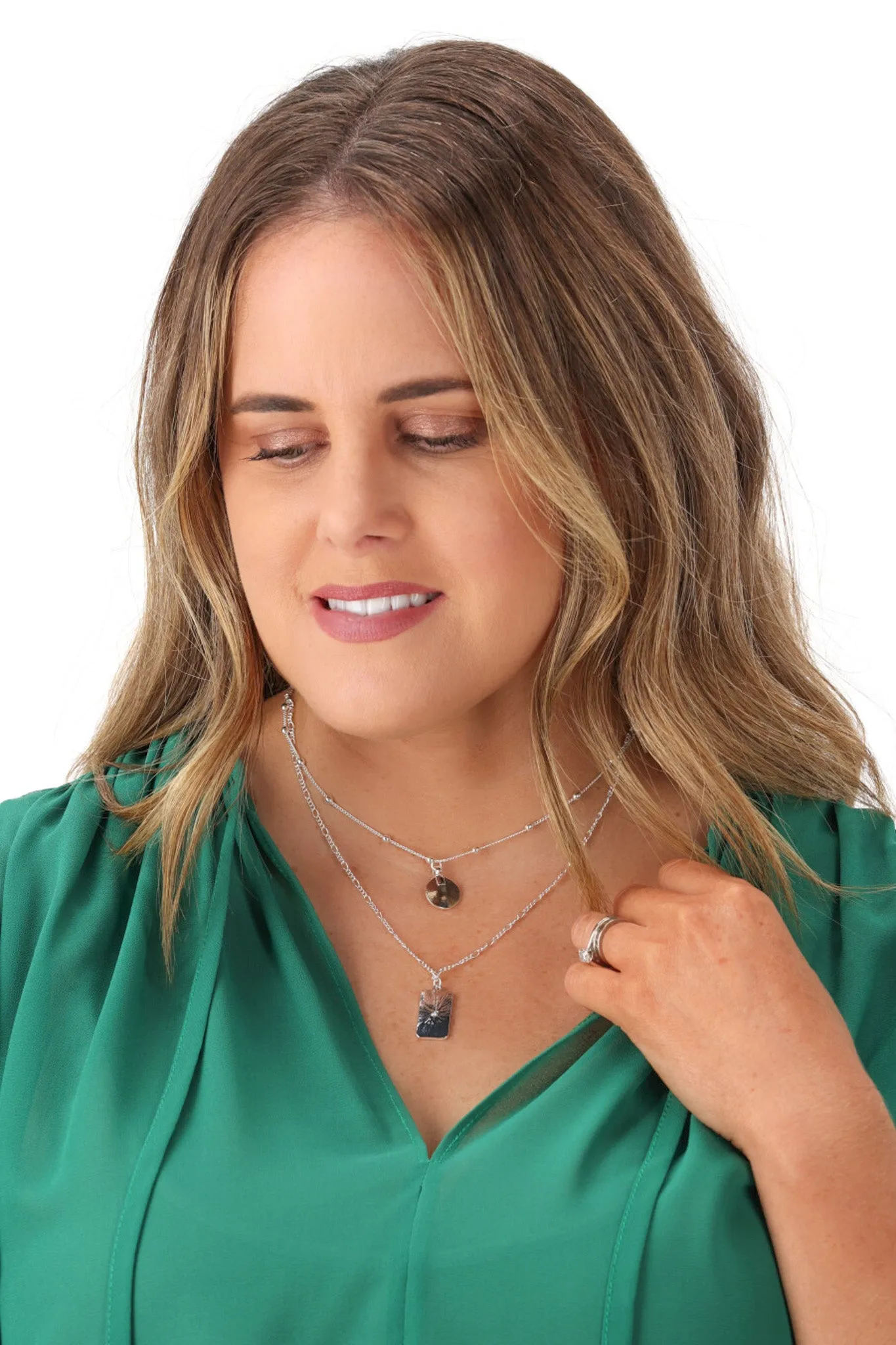Shine On Label Starburst Necklace Silver