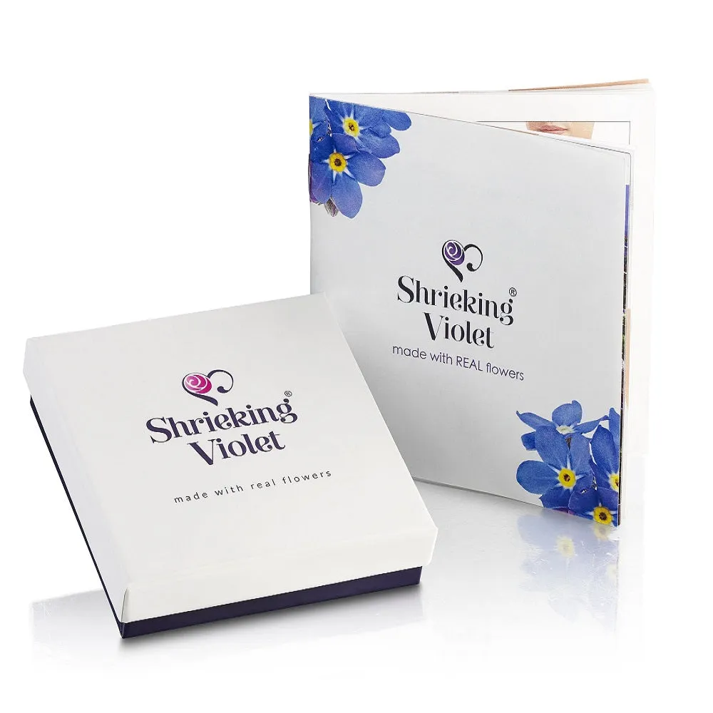 Shrieking Violet Real Flower Purple Haze Stud Earrings BLE01