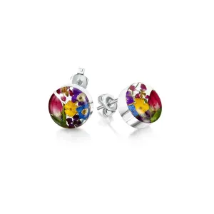 Shrieking Violet Real Flower Stud Earrings ME21