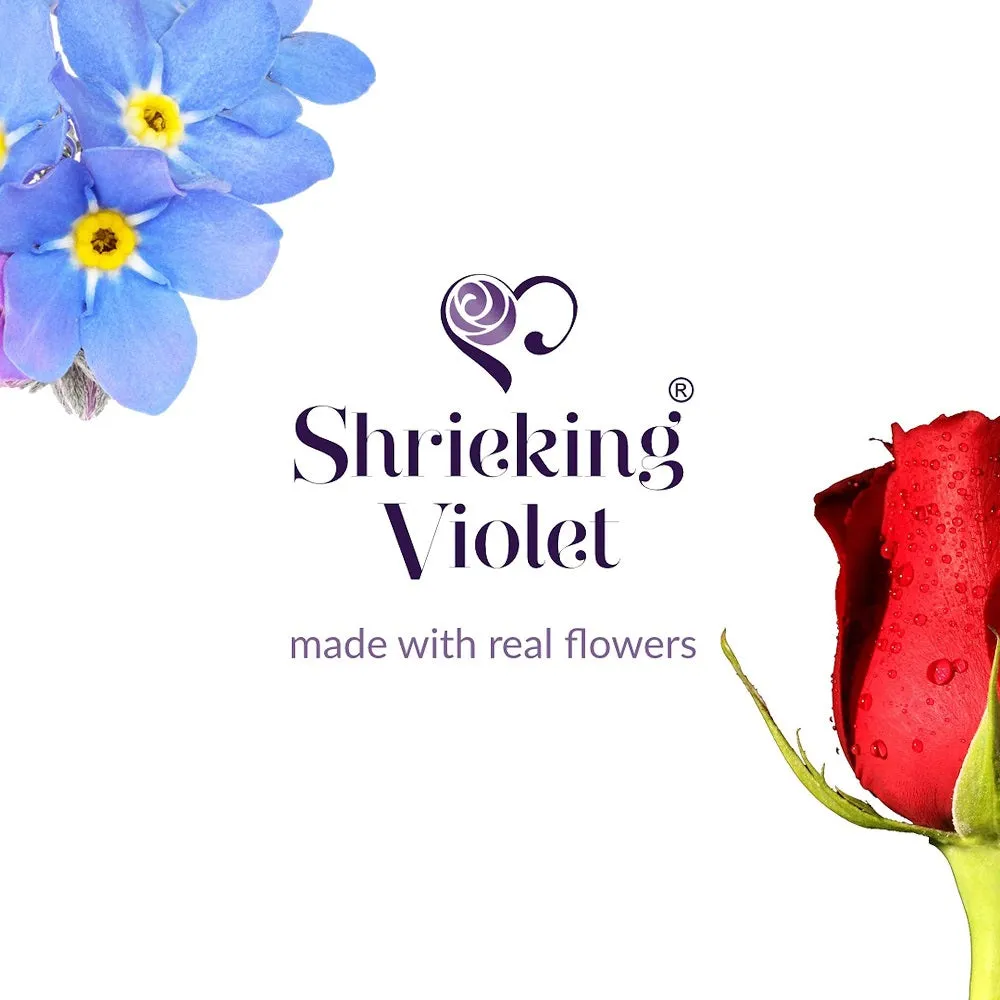 Shrieking Violet Real Flower Stud Earrings ME21