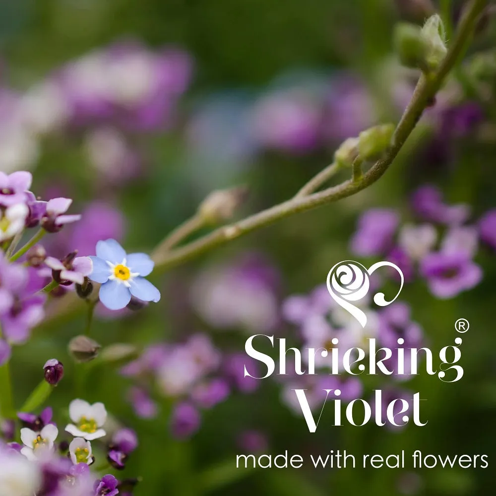 Shrieking Violet Real Flower Stud Earrings ME21