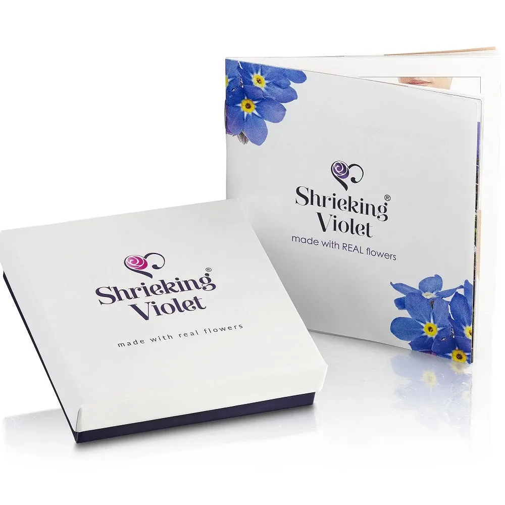 Shrieking Violet Real Flower Stud Earrings ME21