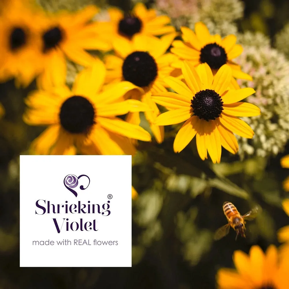 Shrieking Violet Sunflower Large Round Silver Pendant SP55