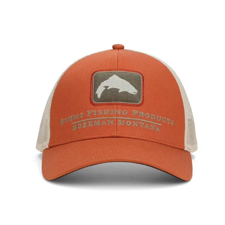 Simms Double Haul Icon Trucker Cap - Simms Orange