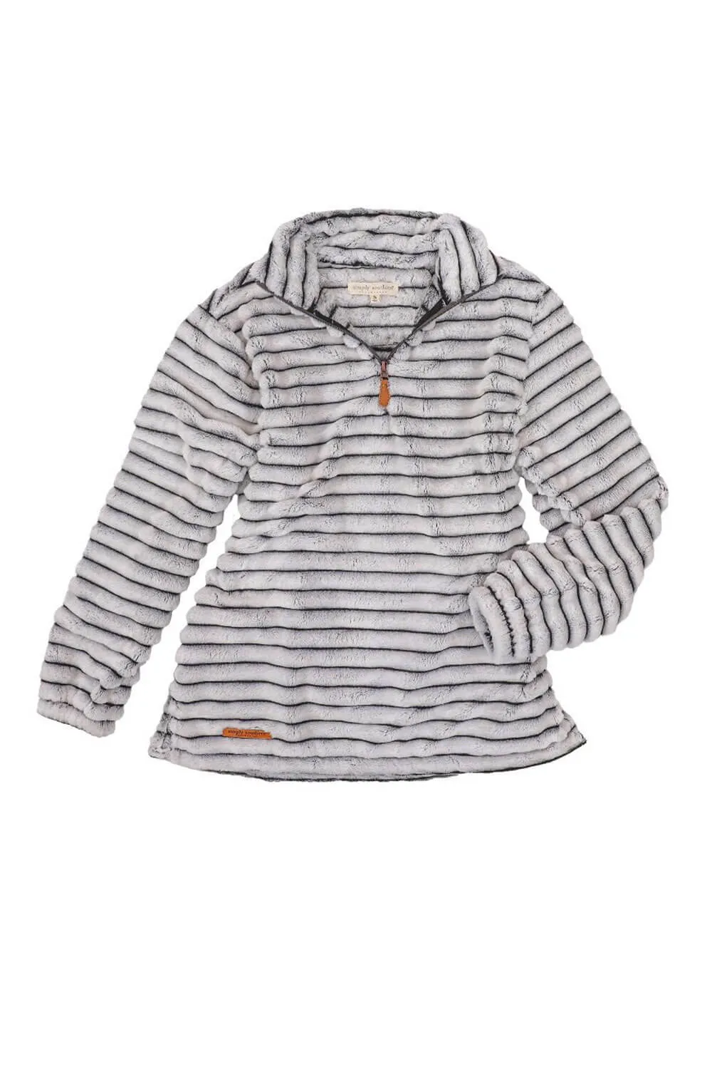 Simply Southern Luxe Quarter Zip Pullover for Women in Pavement Grey | PP-0224-PULL-LUXE-PVMNT
