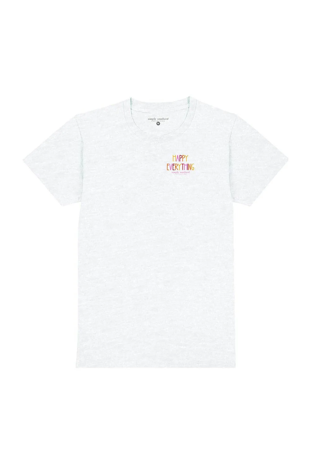 Simply Southern Plus Size Happy Everything T-Shirt for Women in Ash Gray | EXT-SS-HAPPY-ASHGRY