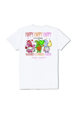 Simply Southern Plus Size Happy Everything T-Shirt for Women in Ash Gray | EXT-SS-HAPPY-ASHGRY